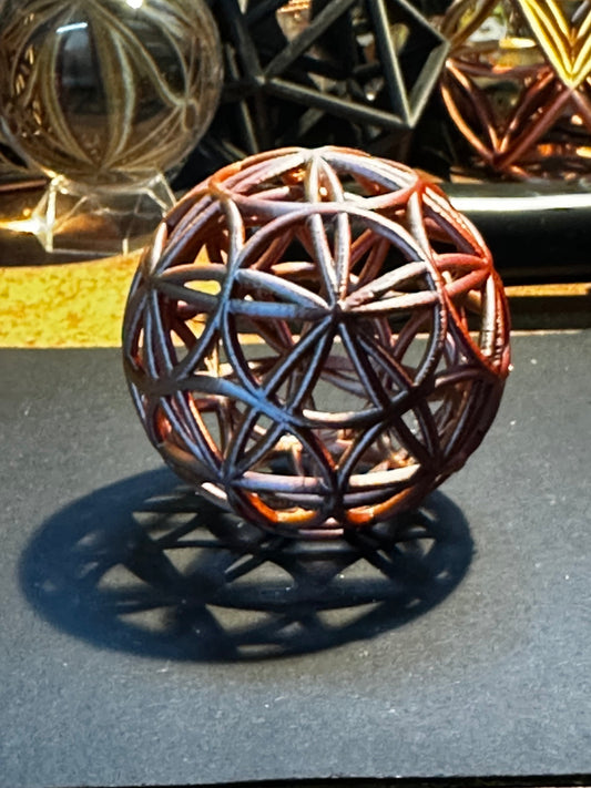 The Geometry of Harmony: Circles Interwoven into a Dodecahedron-Icosahedron Sphere