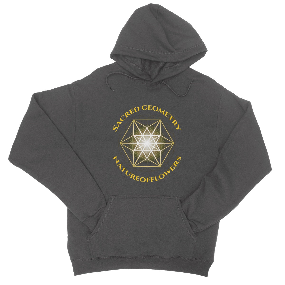 Sacred Geometry Natureofflowers College Hoodie