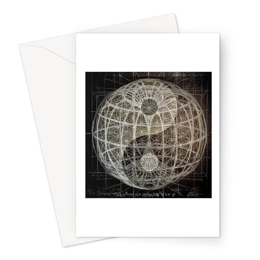 Yin Yang Torus Flower of Life 2 Greeting Card