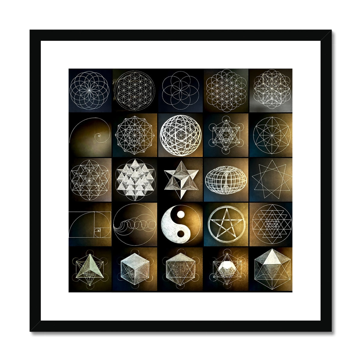 Sacred Geometry Unity Framed & Mounted Print