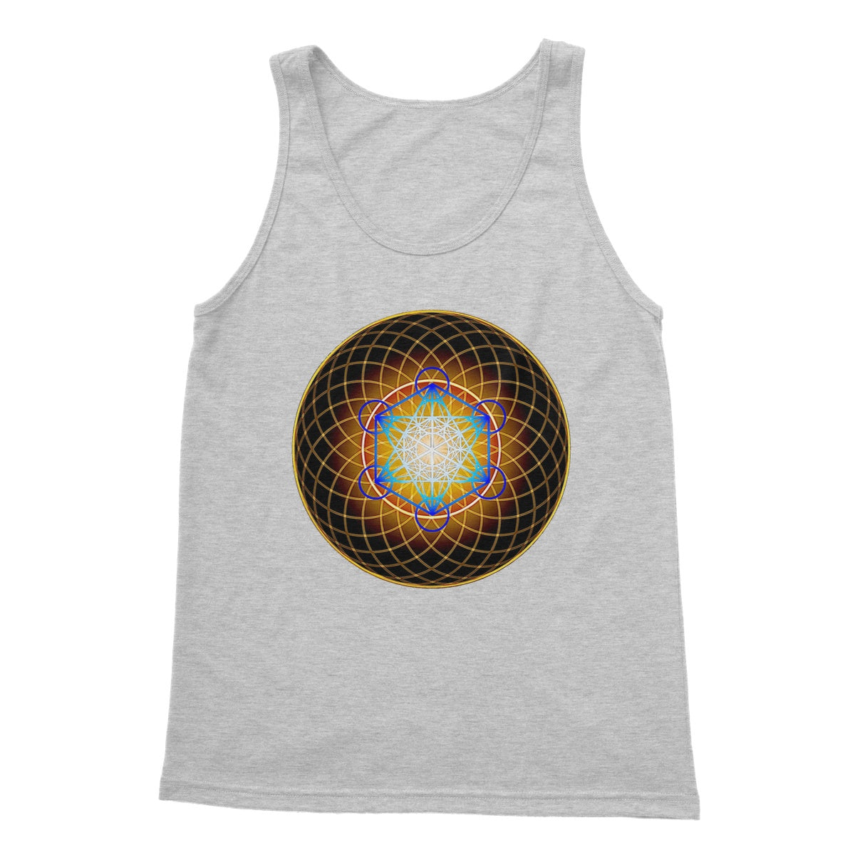 Metatron's Cube inside a New Flower of Life Softstyle Tank Top