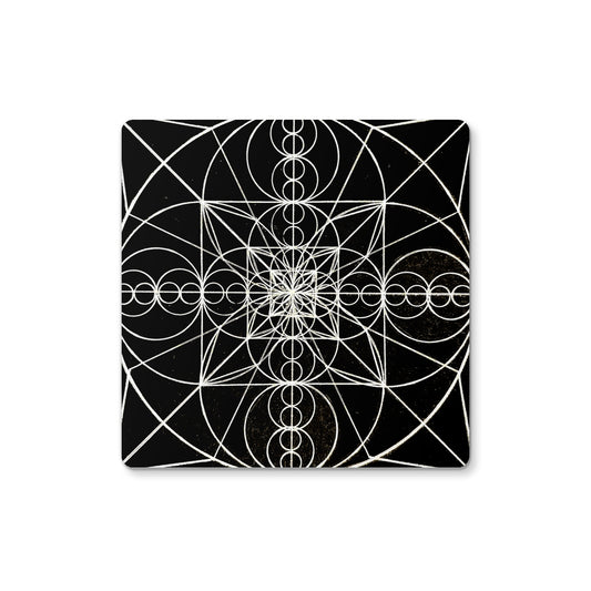 Double Wave Optics and Space Geometry After Walter Russell Print Coaster