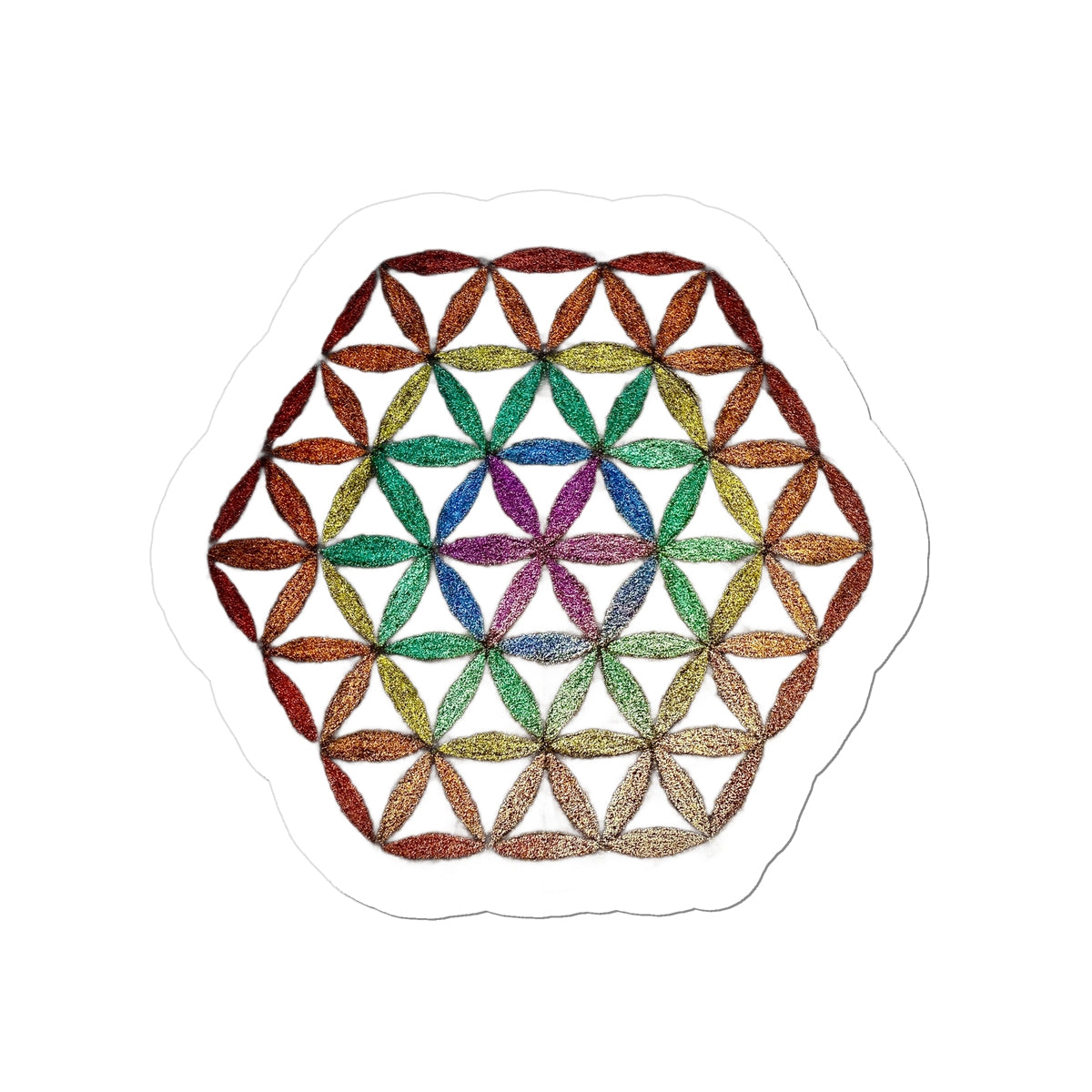 Flower of Life in Colour  Sticker