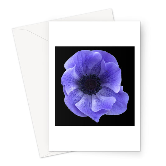 Blue Flower Print Greeting Card