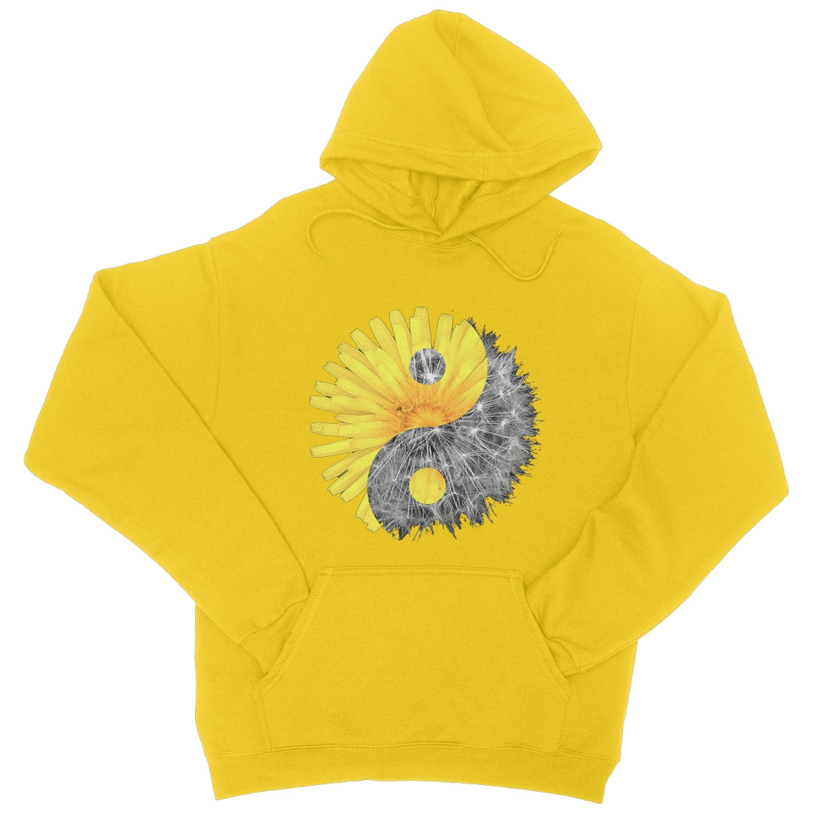 Dandelion Yin Yang  College Hoodie