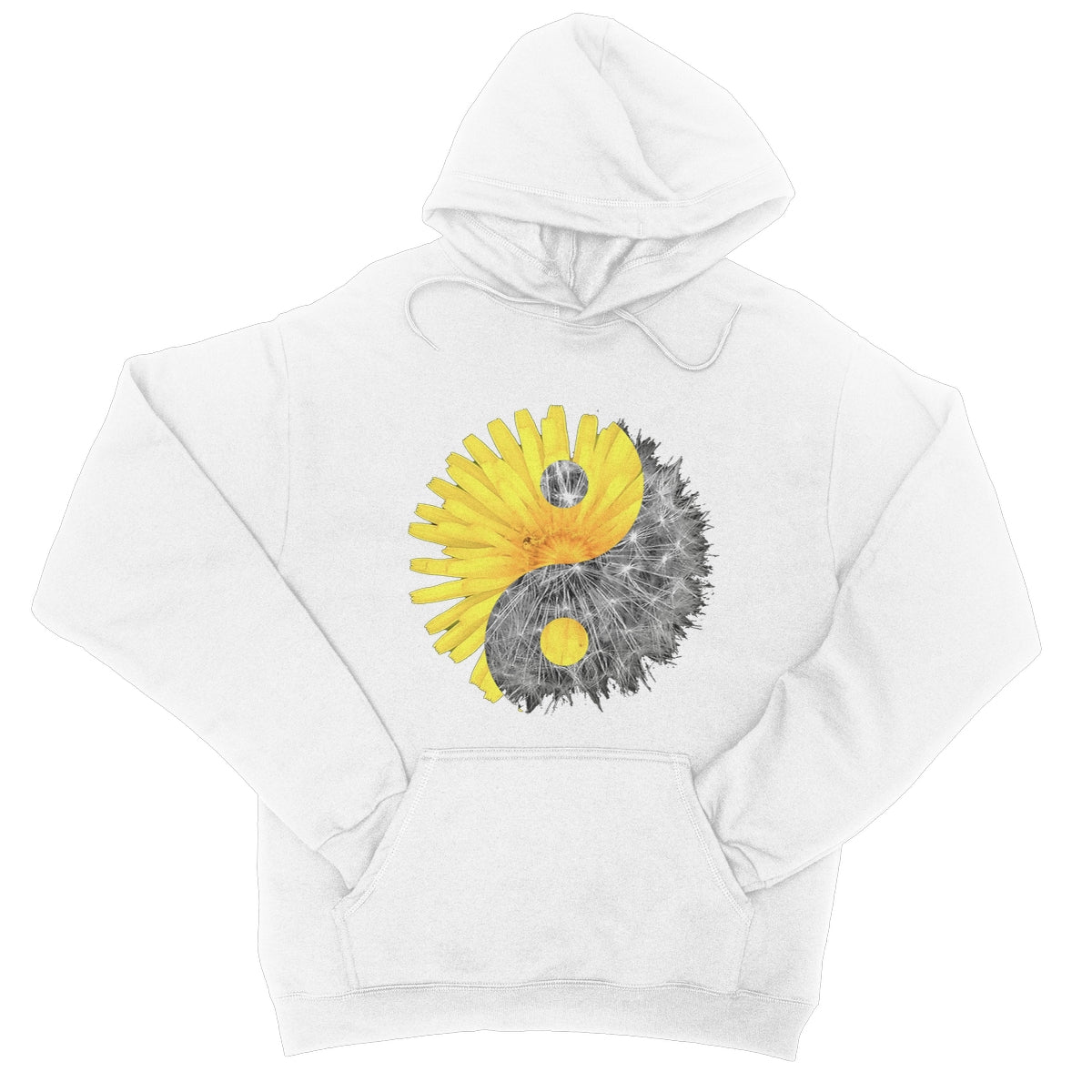 Dandelion Yin Yang  College Hoodie