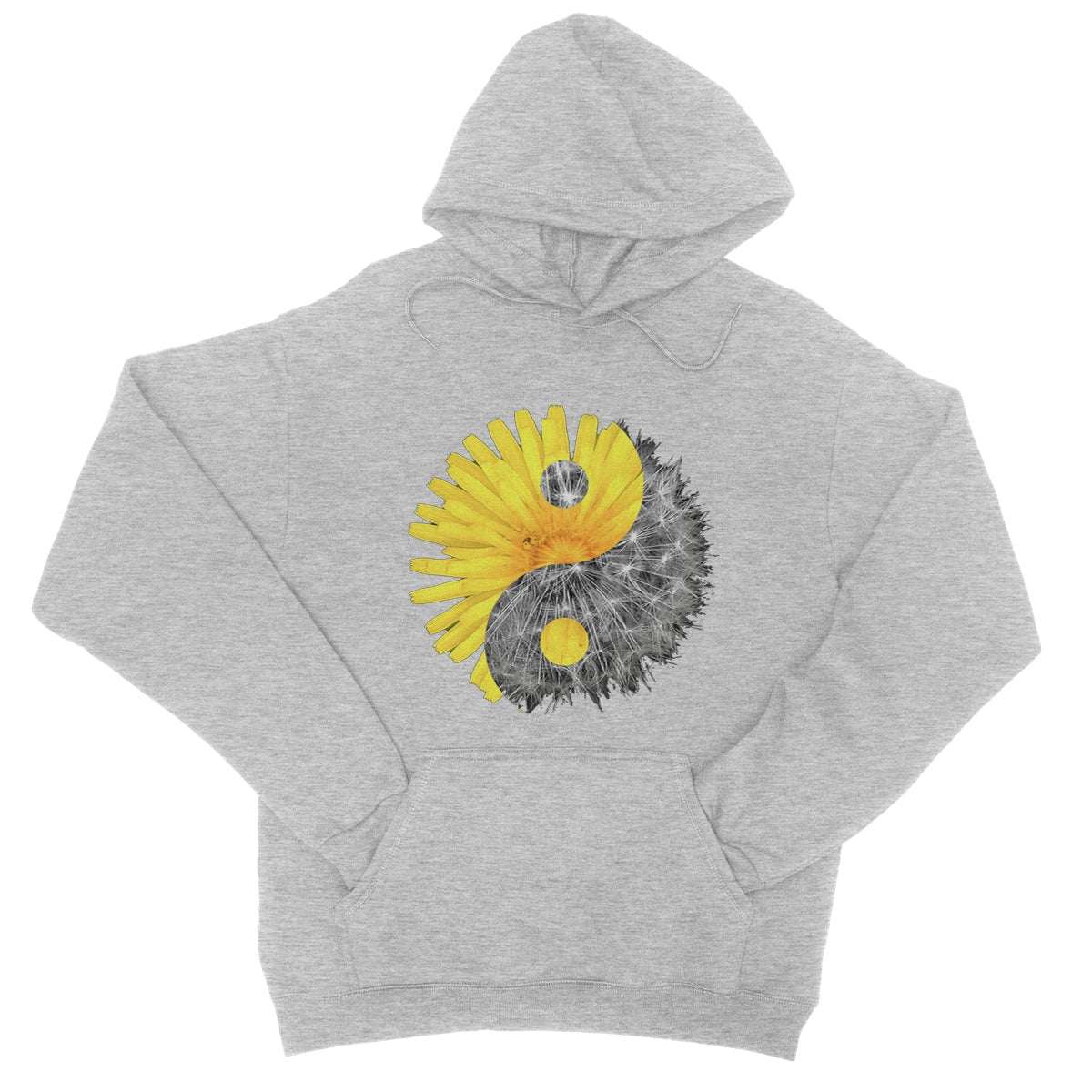 Dandelion Yin Yang  College Hoodie