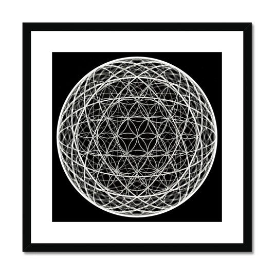 Multidimensional Flower of Life Framed & Mounted Print