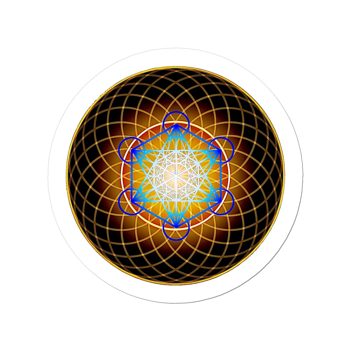 Metatron's Cube inside a New Flower of Life Sticker