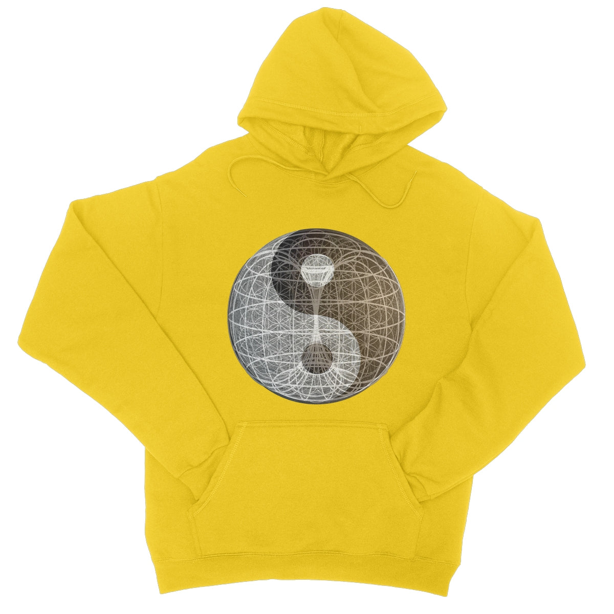 Yin Yang, Torus, Flower of Life, Unity College Hoodie