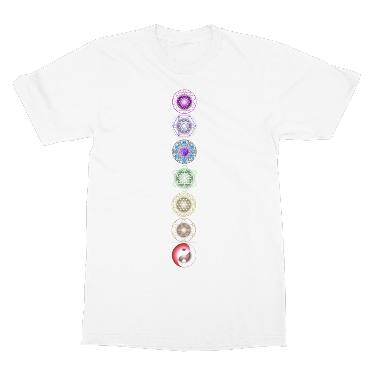 Sacred Geometry symbols Charka  Softstyle T-Shirt