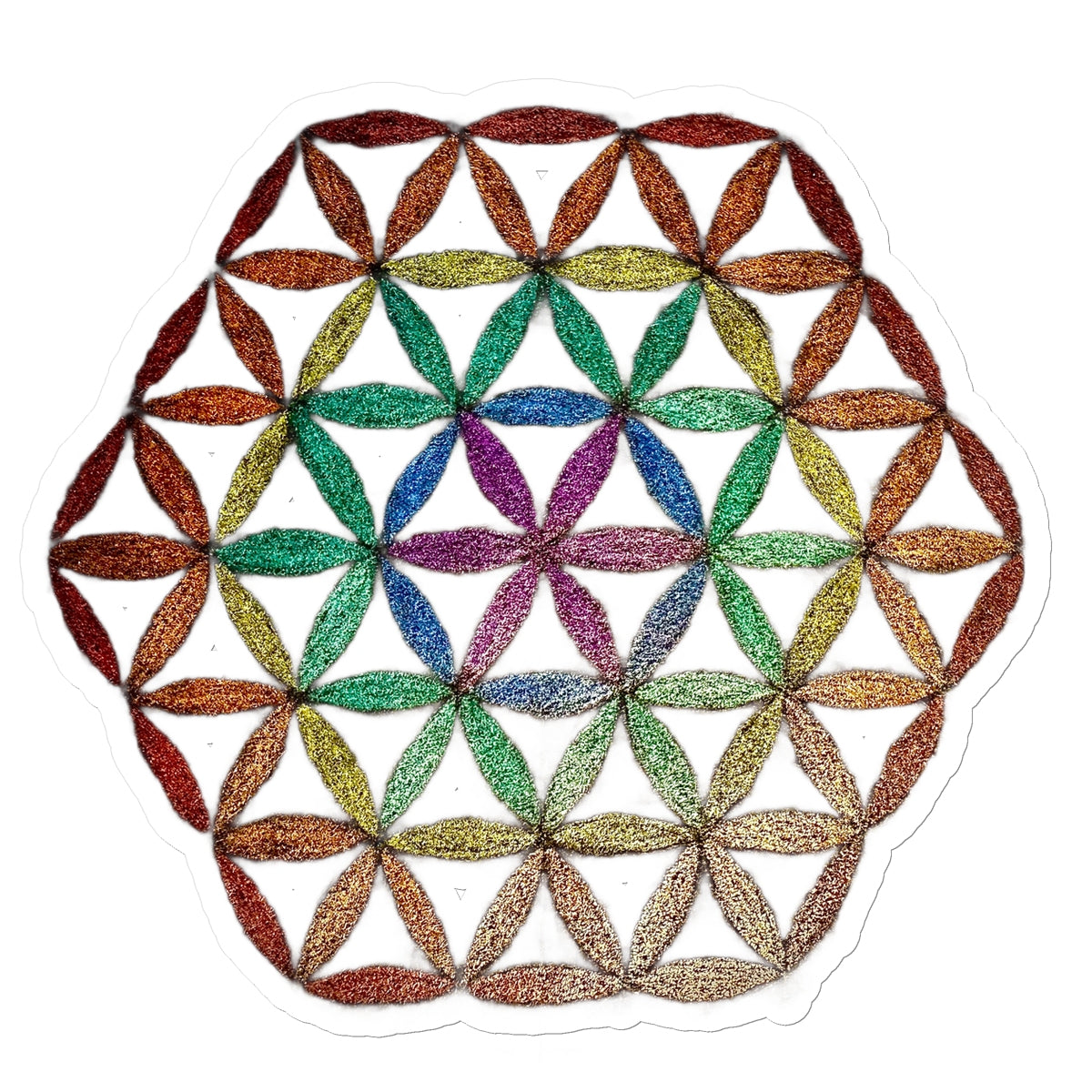 Flower of Life in Colour  Sticker