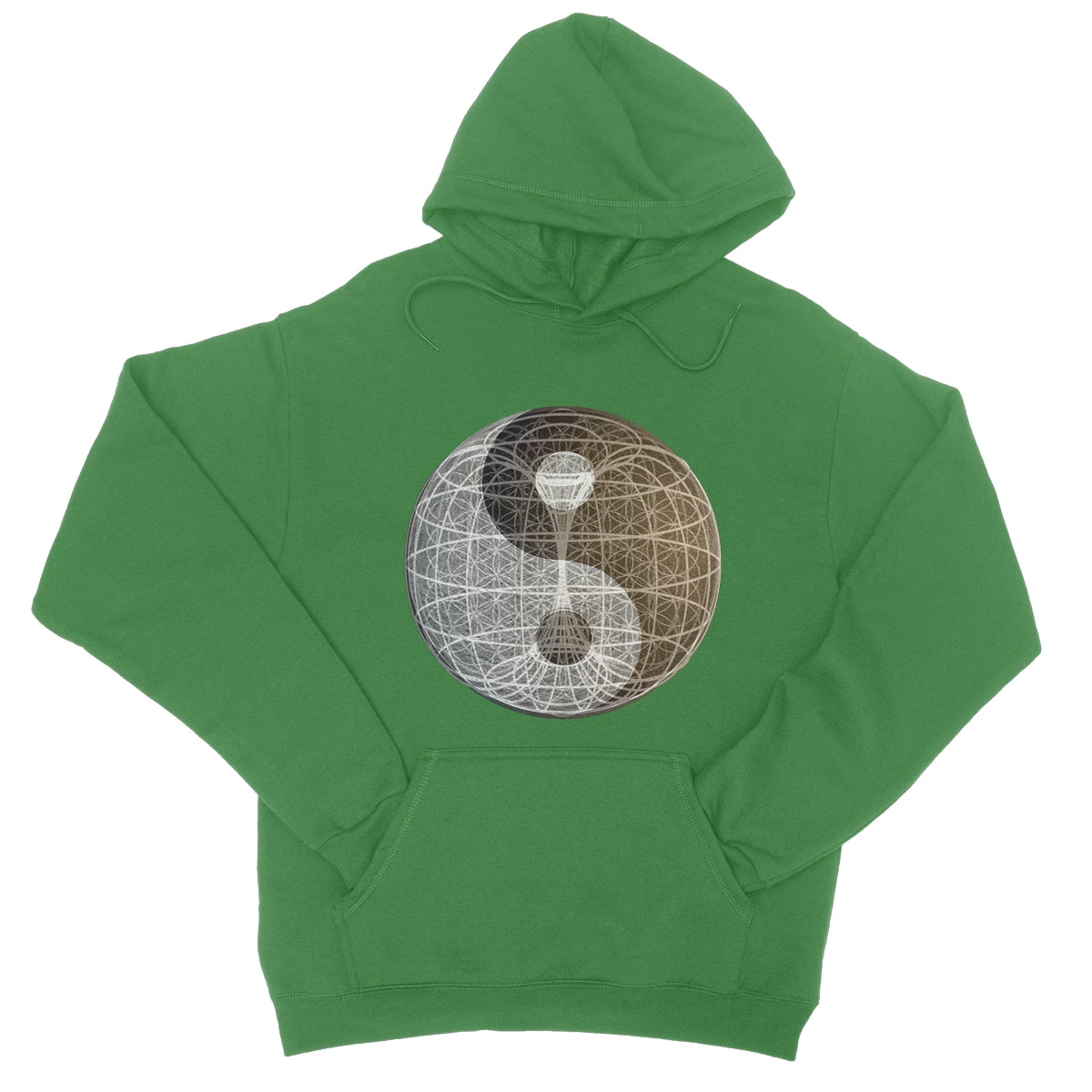 Yin Yang, Torus, Flower of Life, Unity College Hoodie