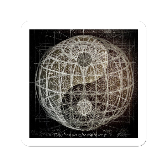 Yin Yang Torus Flower of Life 2 Sticker