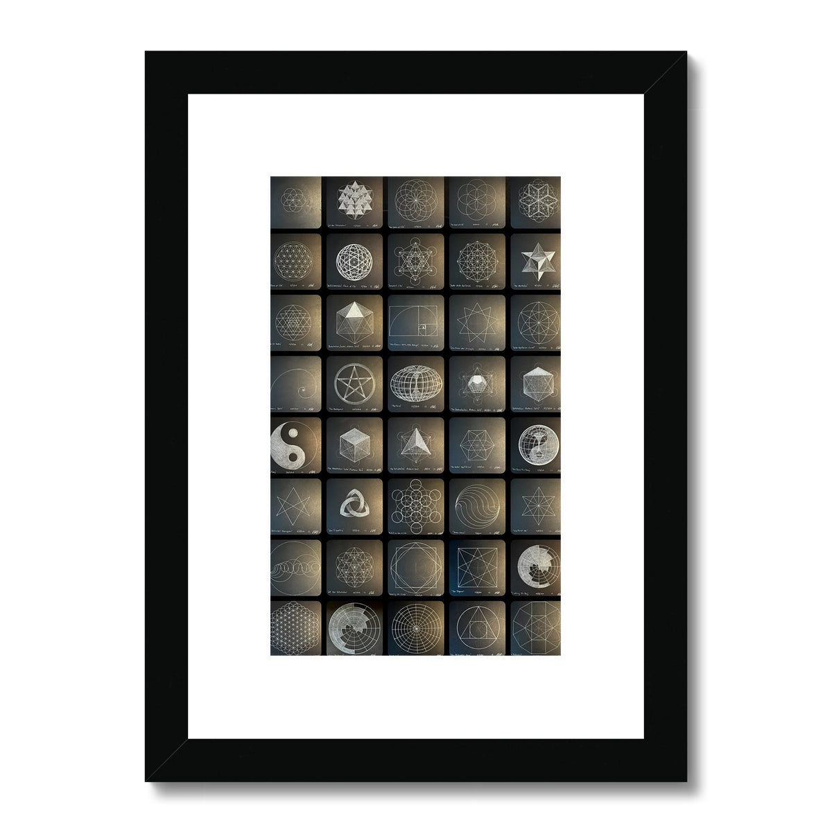 120 Sacred Geometry Artworks Part 1 Framed & Mounted Print