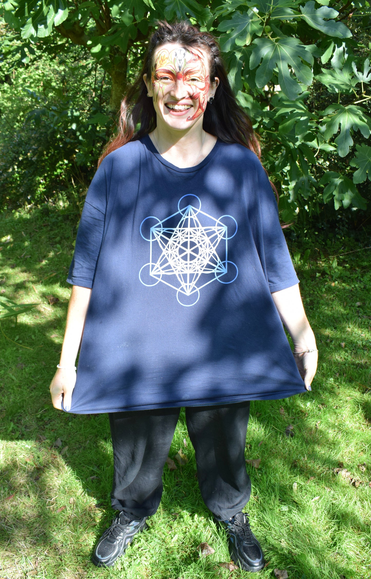 Metatron's Cube Women's T-Shirt - Nature of Flowers