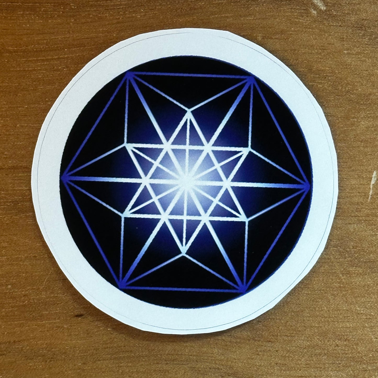 Vector Equilibrium in Blue Sticker