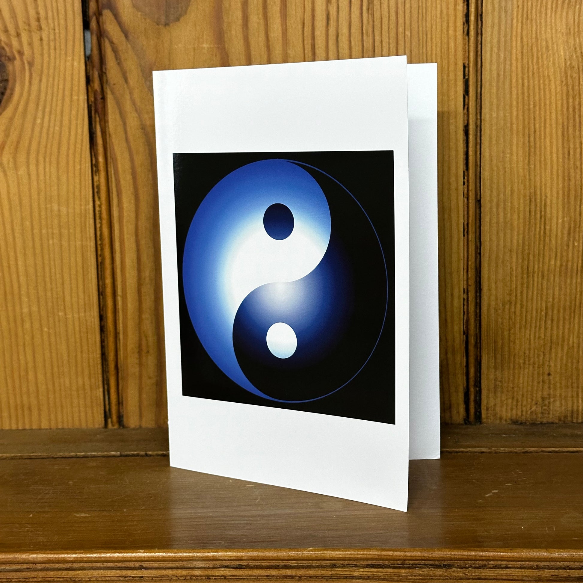 Yin Yang in blue Greeting Card - Nature of Flowers