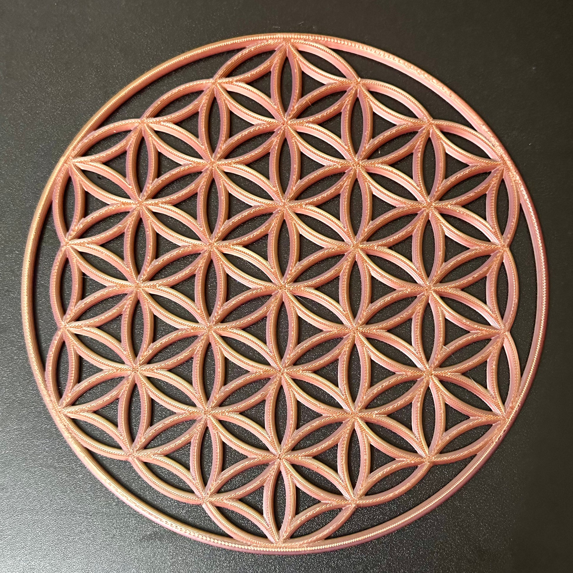 3D Printed Flower of Life Disk – Sacred Geometry Wall & Altar Art (20cm) - Nature of Flowers