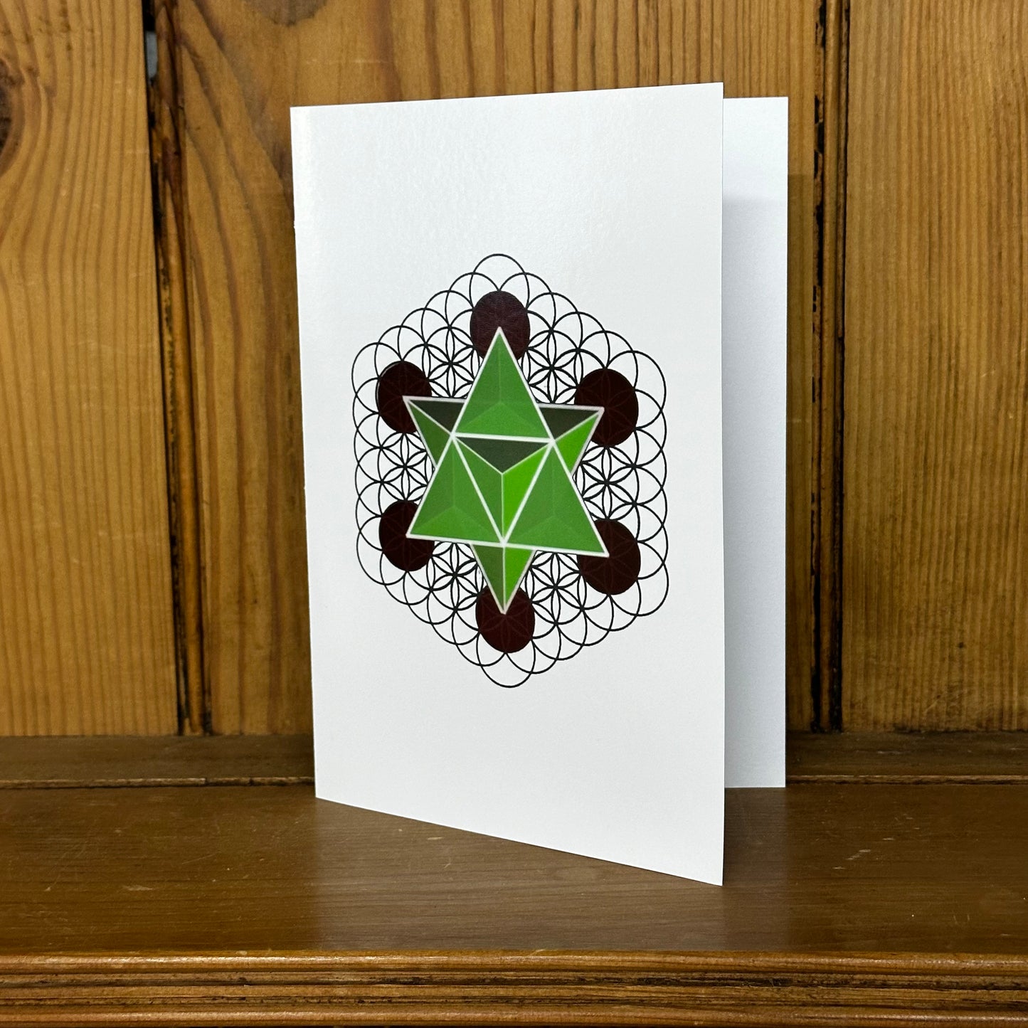 Merkaba Star Tetrahedron  Greeting Card - Nature of Flowers