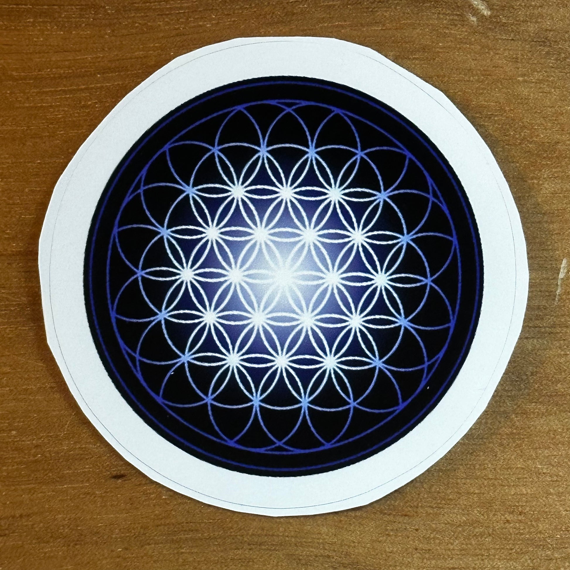 Flower of Life in Blue Sticker - Nature of Flowers
