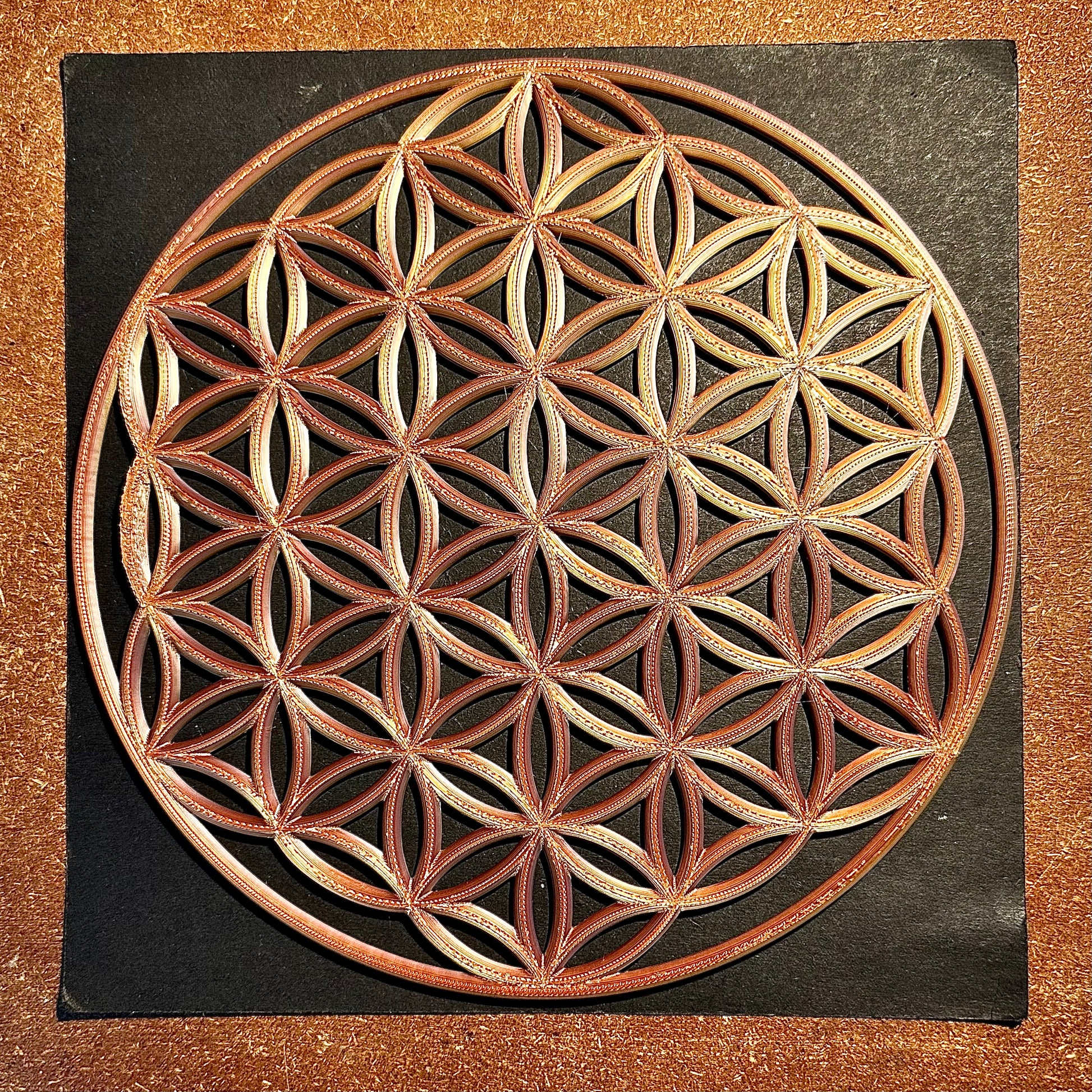 3D Printed Flower of Life Disk – Sacred Geometry Wall & Altar Art (20cm) - Nature of Flowers