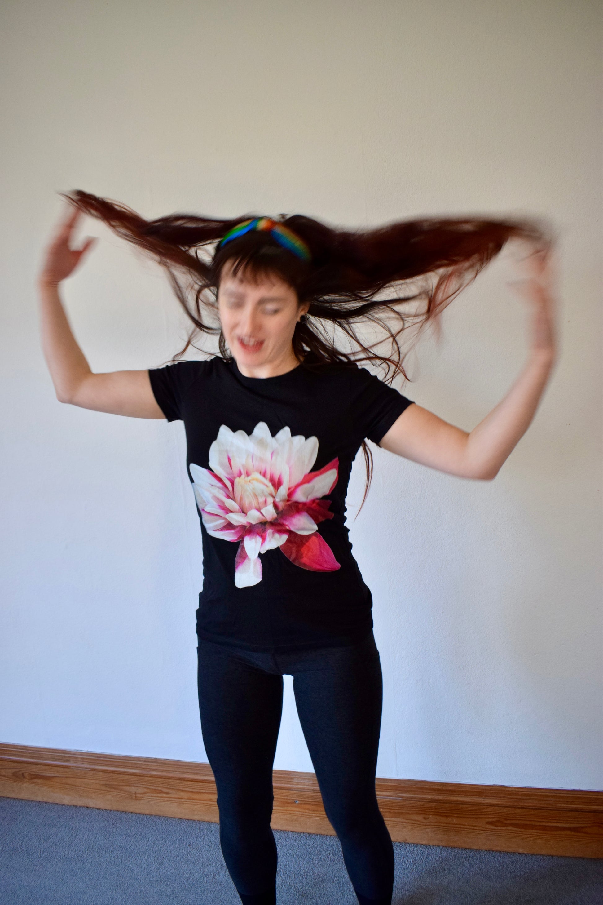Pink Dahlia Women's T-Shirt - Nature of Flowers