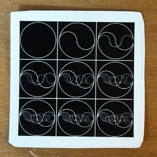 Waves in Nine Print Sticker