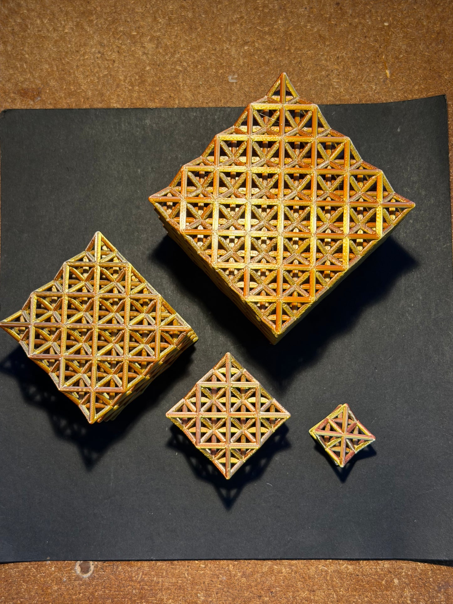 Nested Merkaba collection at 1.3cm scale