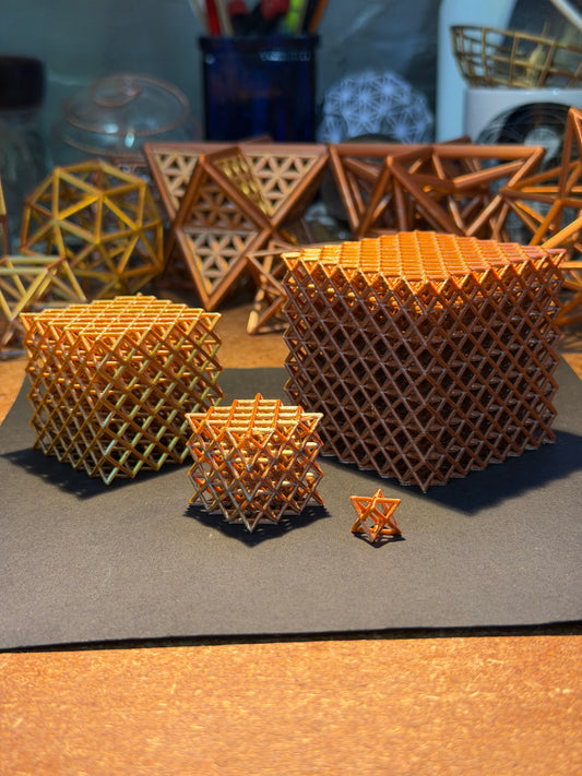 Merkaba and Vector Equilibrium Combined collection 2  at 1.3cm scale