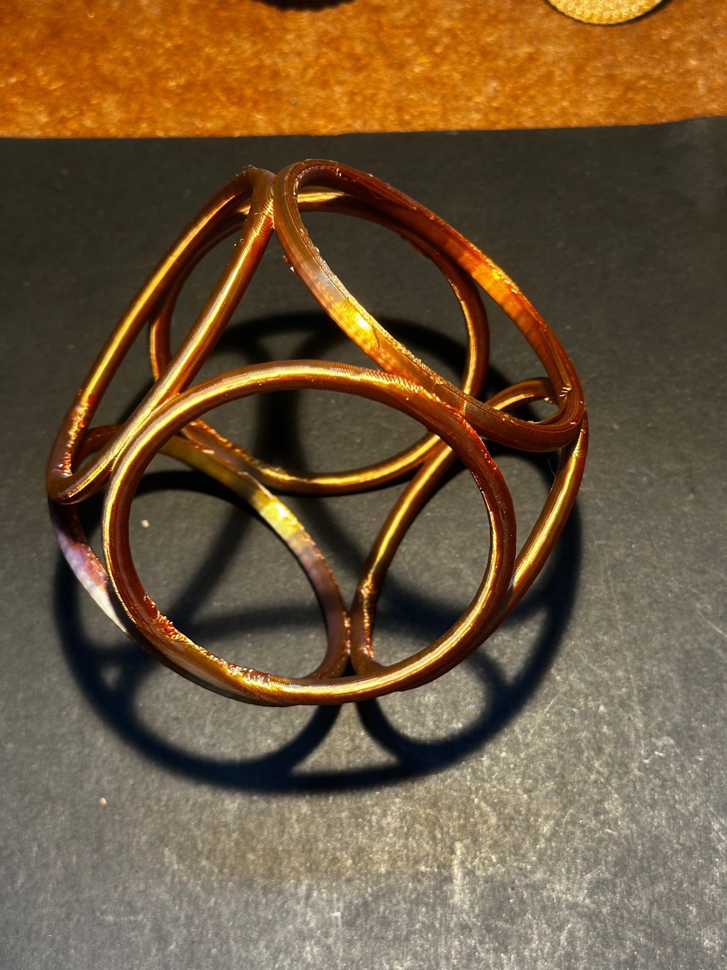 6 Circles Around a Sphere – Sacred Geometry Cube Form with Square Shadow
