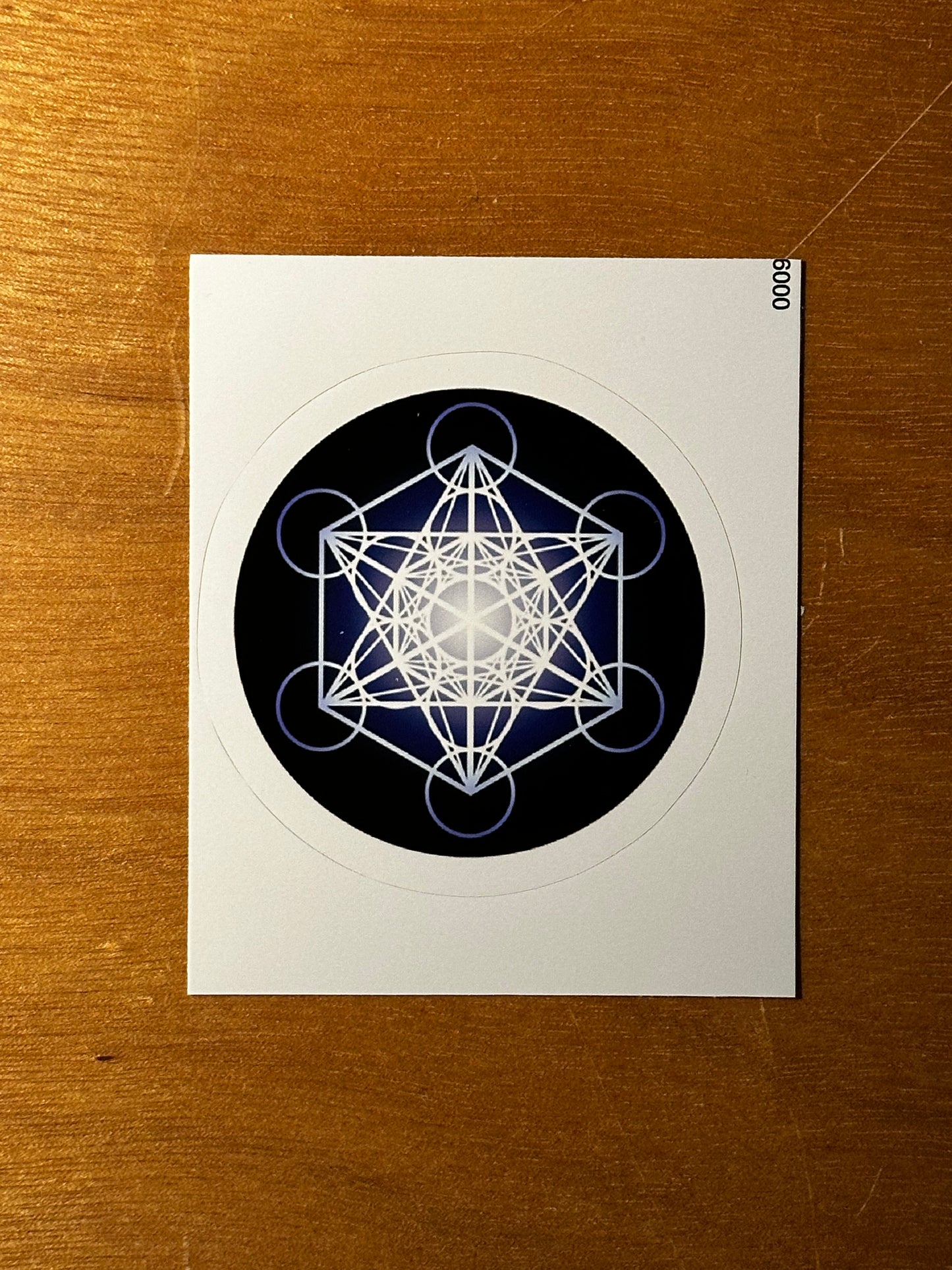 Metatron's Cube in Blue Sticker