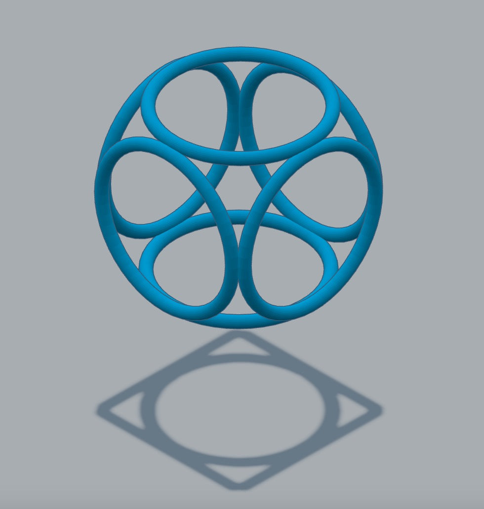 6 Circles Around a Sphere – Sacred Geometry Cube Form with Square Shadow