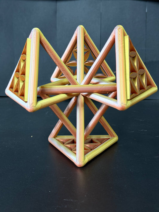 Special Edition: The Infused 4 plus 1 Tetrahedrons (97mm) - Nature of Flowers