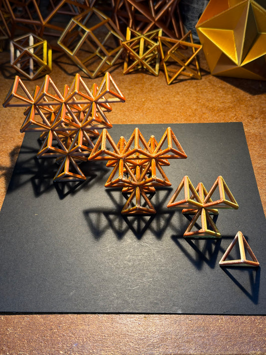 Set of Order 1,2,3,4 stacked Tetrahedrons