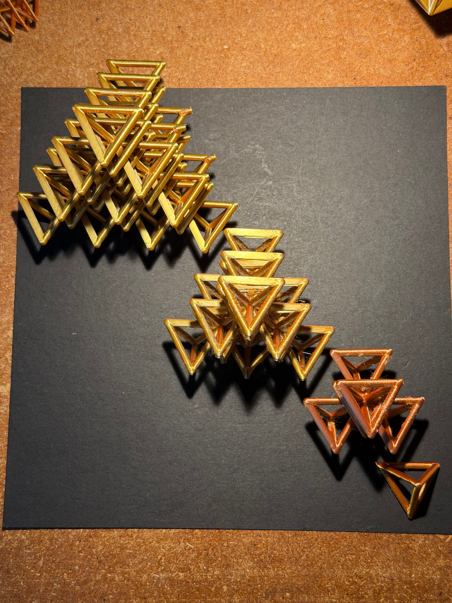 Set of Order 1,2,3,4 stacked and interlinked Tetrahedrons - Nature of Flowers