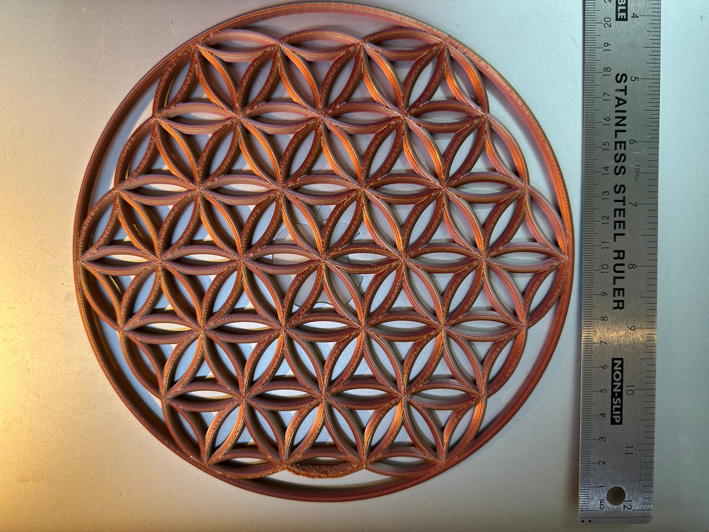 3D Printed Flower of Life Disk – Sacred Geometry Wall & Altar Art (20cm) - Nature of Flowers
