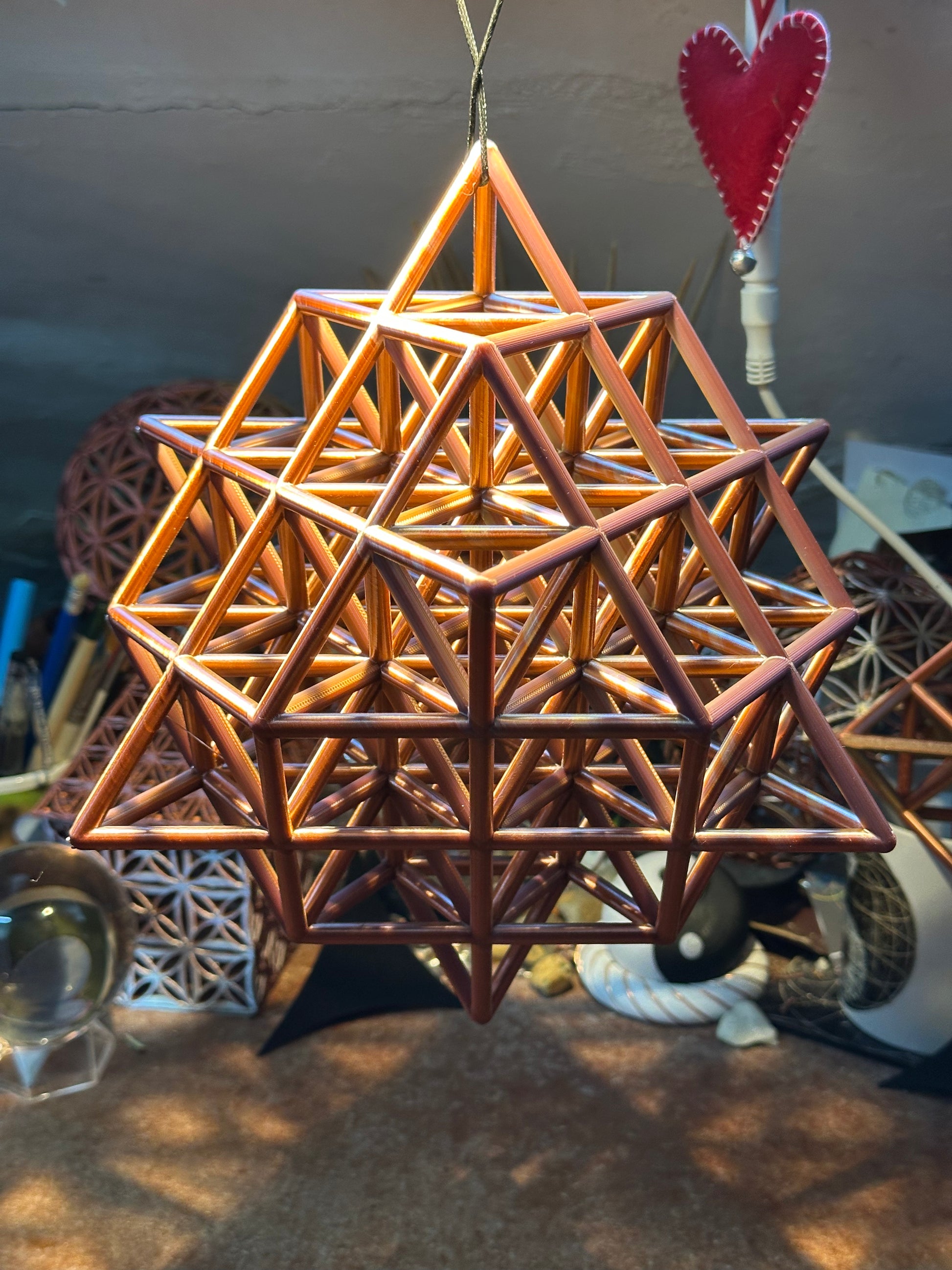 64 Star Tetrahedron, Large 150mm Edition - Sacred Geometry of Energy, Manifestation & Universal Structure - Nature of Flowers