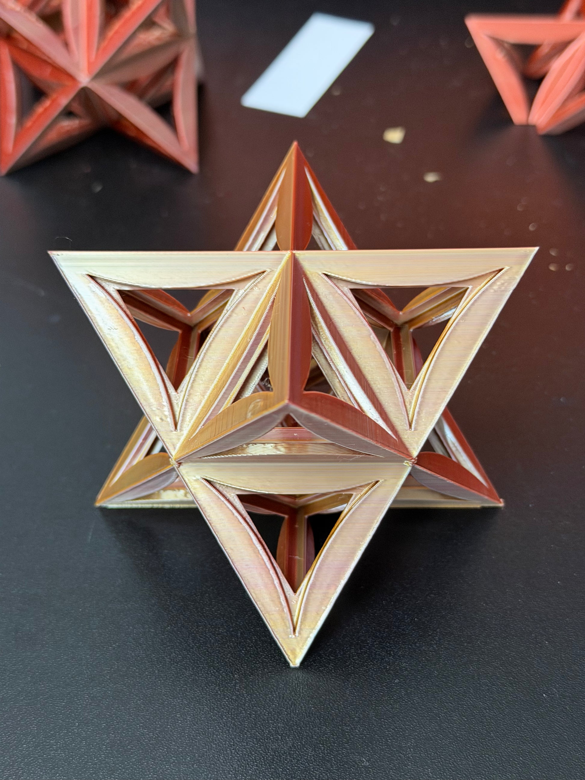 Open-Frame Star Tetrahedron (Merkaba) – Sacred Geometry Sculpture - Nature of Flowers