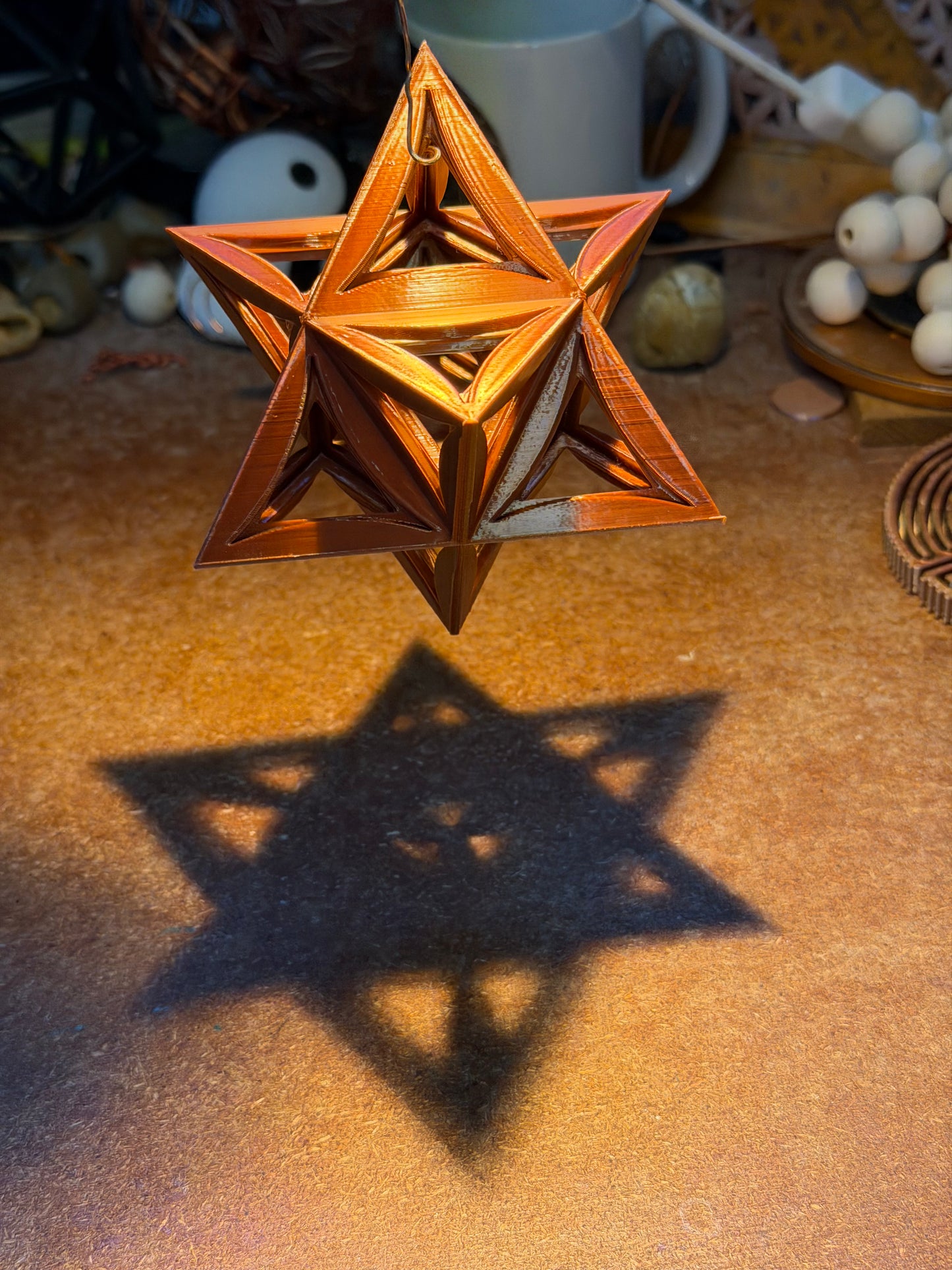 Open-Frame Star Tetrahedron (Merkaba) – Sacred Geometry Sculpture - Nature of Flowers