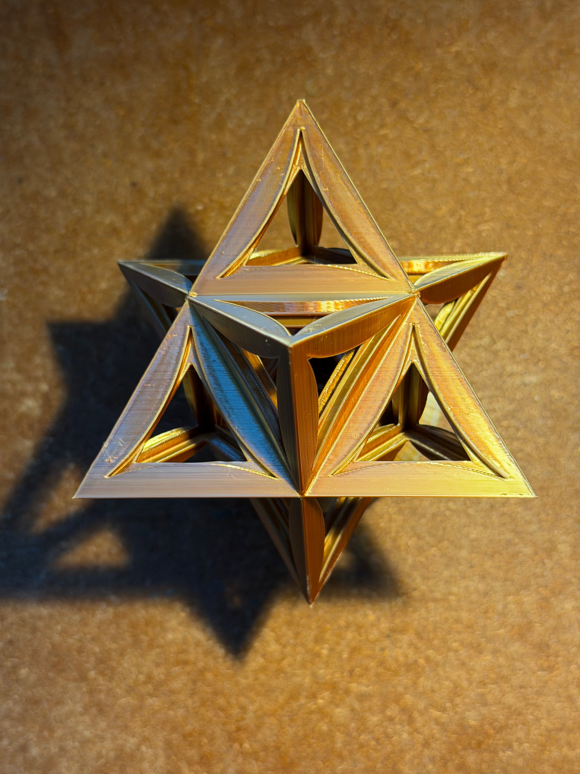 Open-Frame Star Tetrahedron (Merkaba) – Sacred Geometry Sculpture - Nature of Flowers