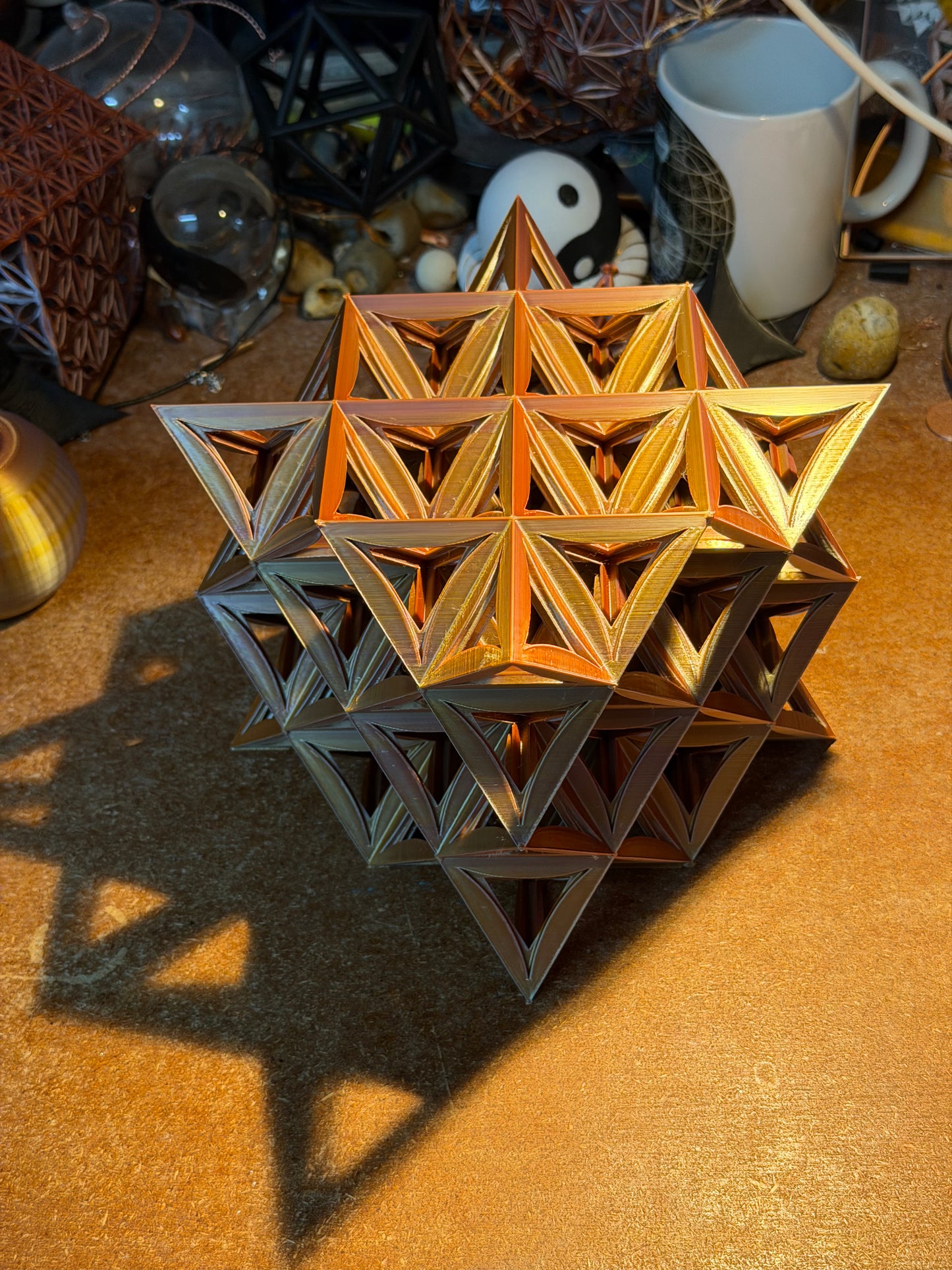 64 Star Tetrahedron – Open-Frame Sacred Geometry Structure - Nature of Flowers