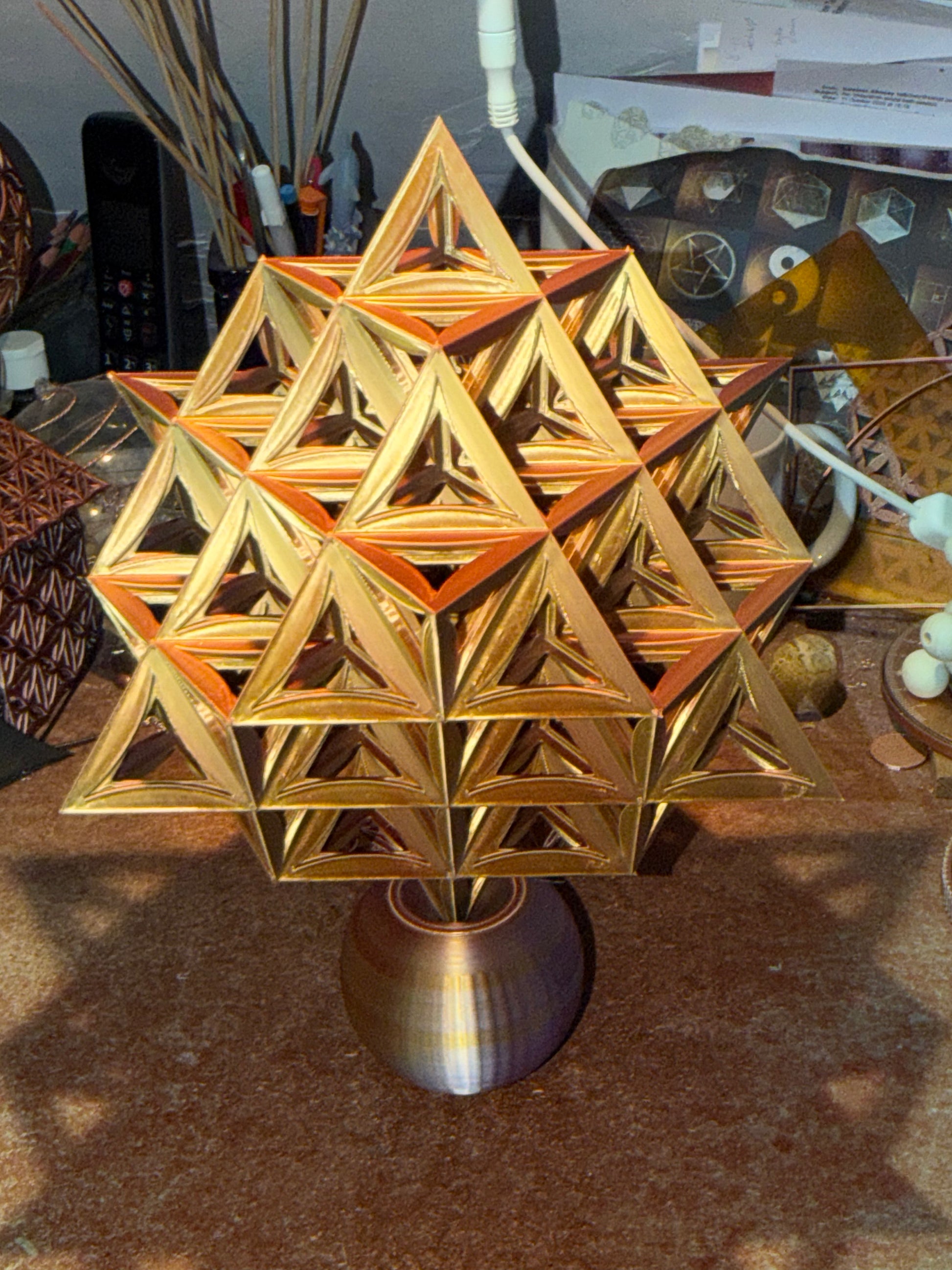 64 Star Tetrahedron – Open-Frame Sacred Geometry Structure - Nature of Flowers