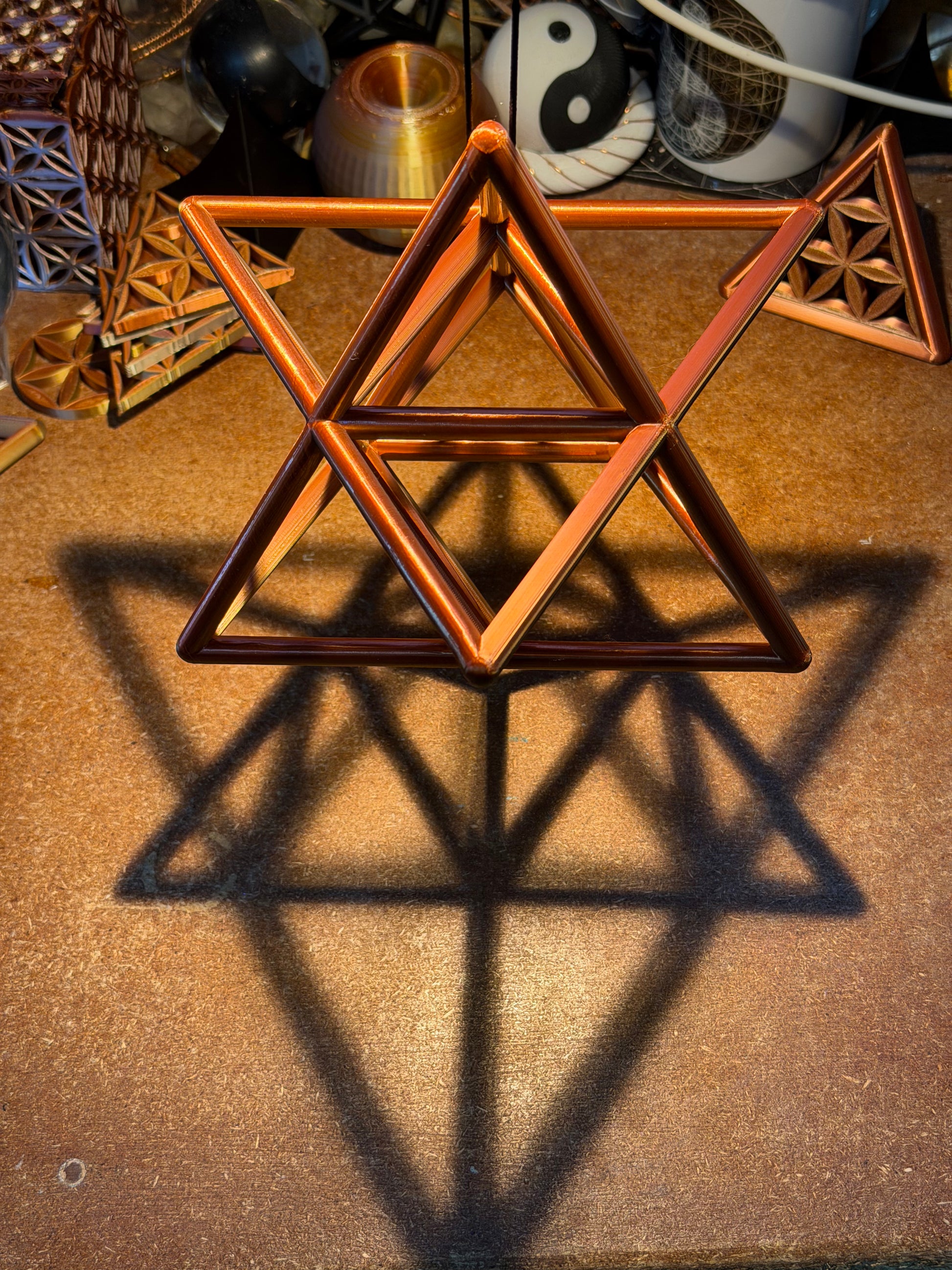 Mekerba Merkaba Star Tetrahedron: 3D Sacred Geometry Sculpture - Large Edition