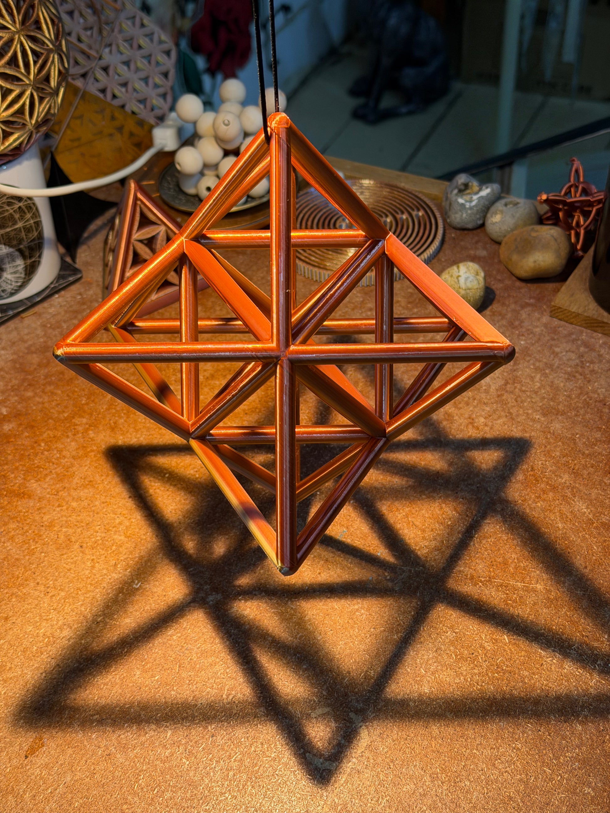 Merkaba Star Tetrahedron: 3D Sacred Geometry Sculpture - Large Edition 190mm - Nature of Flowers