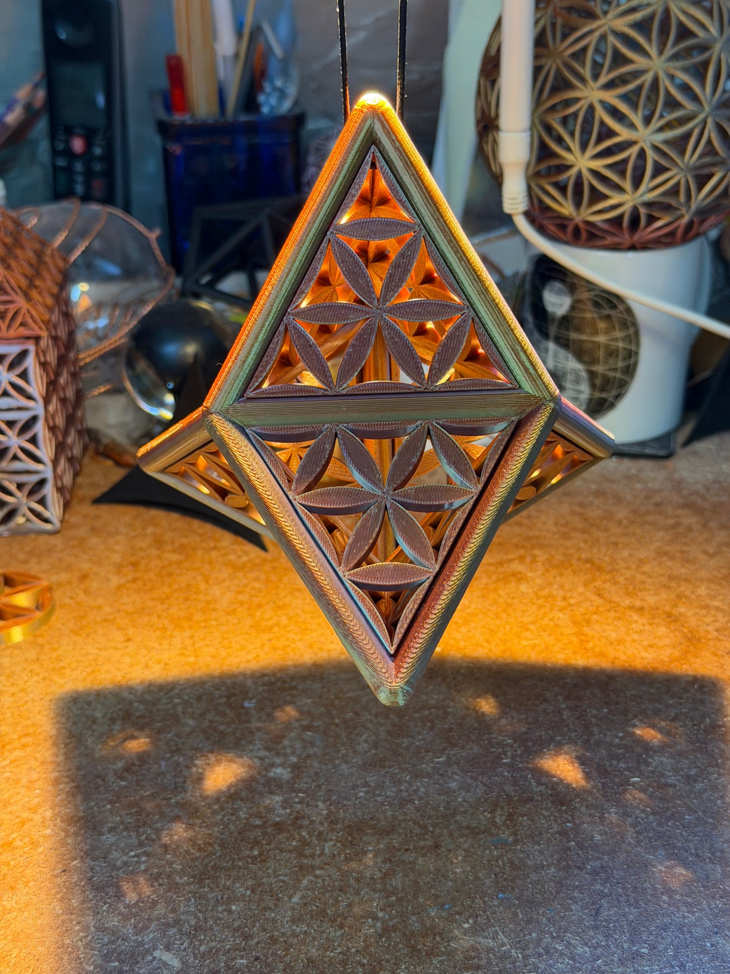 Special Edition: The Infused Stellated Tetrahedron. Large 150mm - Nature of Flowers