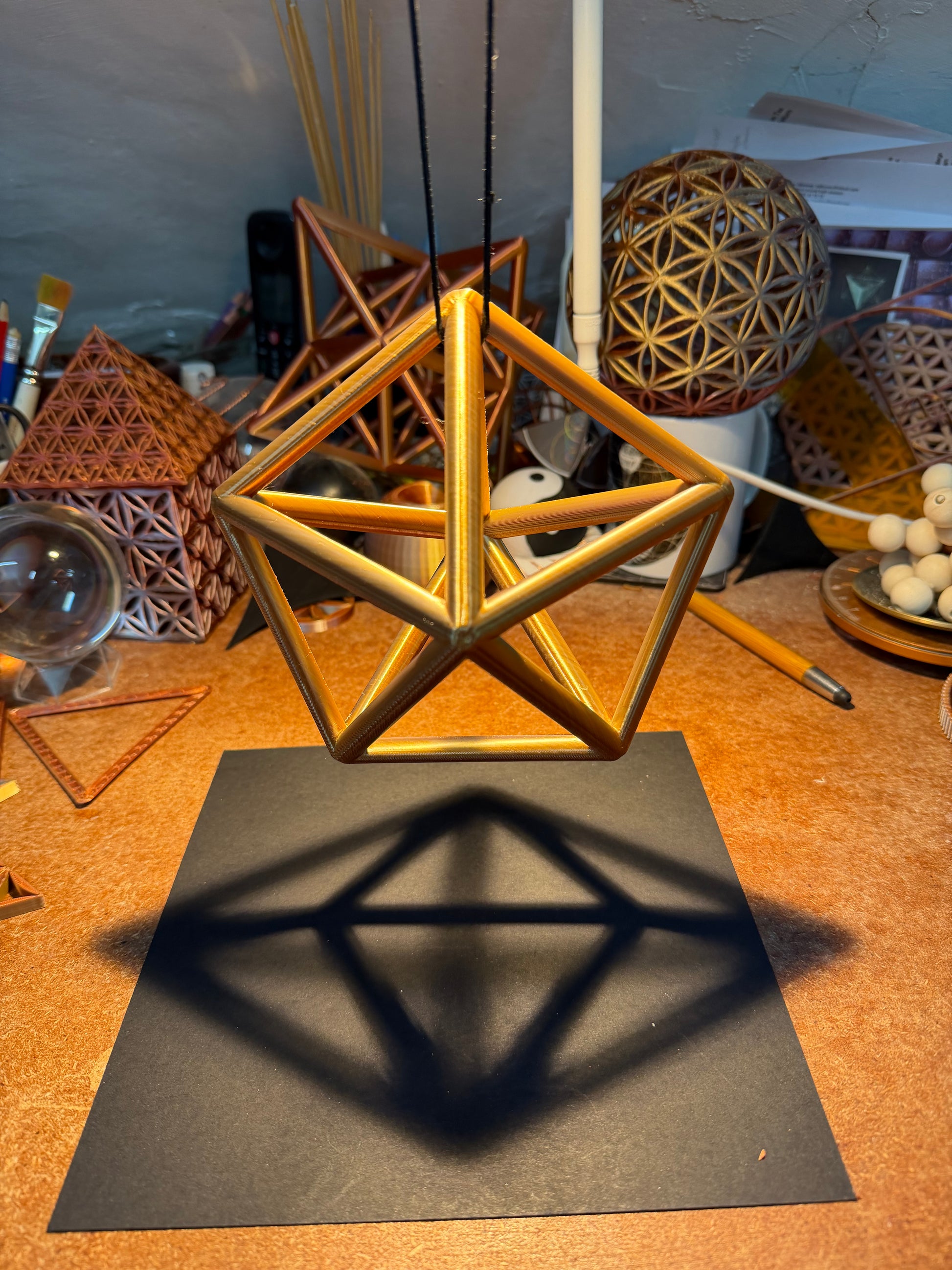 The Pentagonal Dipyramid: 3D Sacred Geometry Sculpture - Nature of Flowers