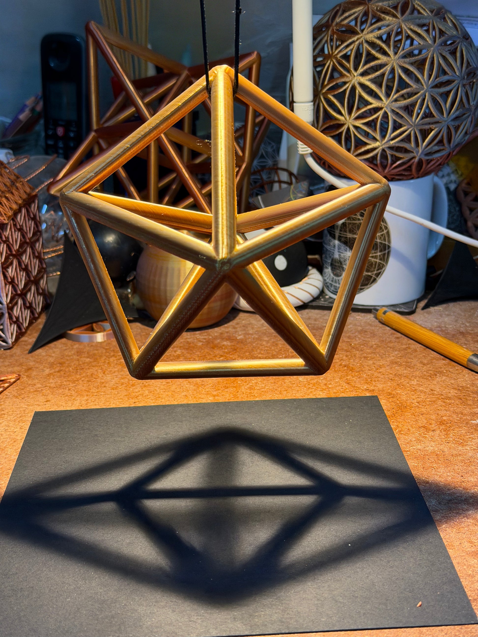 The Pentagonal Dipyramid: 3D Sacred Geometry Sculpture - Nature of Flowers