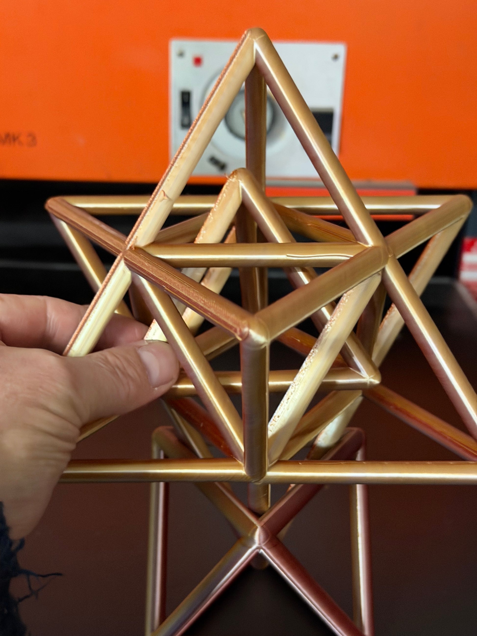 The Merkaba with Floating Central Tetrahedron. large 190mm edition - Nature of Flowers