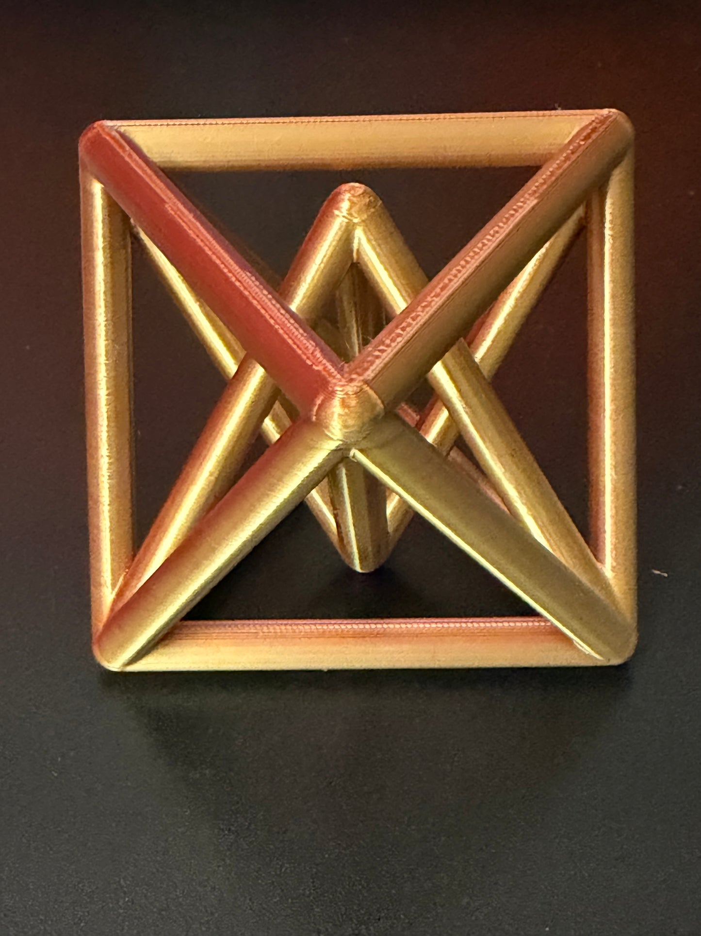The Nested Octahedron: Dual-Tetrahedron Core Sculpture - Nature of Flowers